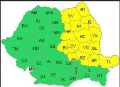 COD GALBEN de ploi, grindina si vant puternic