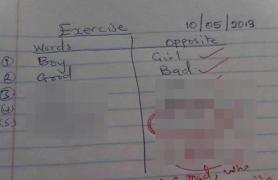 Acest ELEV şi-a ULUIT ÎNVĂŢĂTOAREA cu RĂSPUNSUL pe care l-a DAT la un TEST BANAL