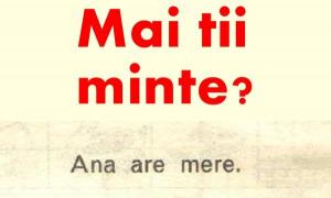 Foto! Mai ţineţi minte cum arăta pagina din ABECEDAR cu celebra propoziţie "Ana are mere"?