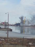 Submarin NUCLEAR, cuprins de flăcări într-un şantier naval din Rusia