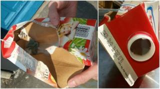 ȘOCANT! Ce a găsit o femeie într-o CUTIE CU LAPTE!