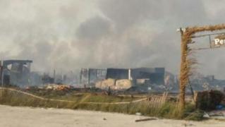 Incendiu puternic în Delta Dunării! Zeci de hectare de vegetaţie au ars