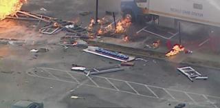 Restaurant Domino’s Pizza, distrus de o explozie uriașă, cauzată de o scurgere de gaze (VIDEO)