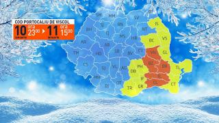 Cod portocaliu de ninsori şi viscol în 5 judeţe, cod galben în alte 10 judeţe şi în Capitală (LIVE UPDATE)
