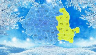 UPDATE: Codul galben de ninsori şi viscol, prelungit în 11 judeţe. În Bucureşti, zăpadă de 70 de centimetri