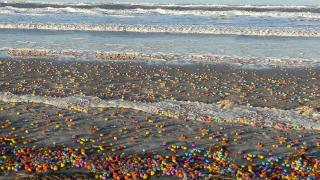 Zeci de mii de ouă cu surprize, din plastic, au ajuns pe ţărmul unei insule germane