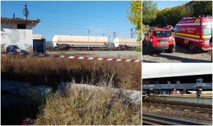 ALERTĂ ÎN CONSTANŢA! Sunt scurgeri de gaze la un tren staționat în gara Saligny. Există PERICOL DE EXPLOZIE! Intervin pompierii, zona a fost izolată