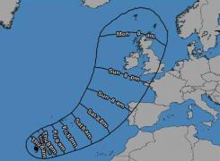 Avertisment îngrijorător al meteorologilor! Furtuna tropicală Ophelia s-a transformat în URAGAN şi se îndreaptă spre Europa!