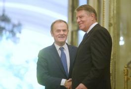 Întâlnire Iohannis - Tusk la Palatul Cotroceni, pe tema viitorului Uniunii Europene