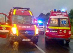 Accident GRAV pe Autostrada Soarelui! Un şofer s-a răsturnat cu maşina pe câmp!