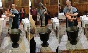 Botez HALUCINANT la o biserică din Brăila. Oamenii au înlemnit de groază, când preotul nervos a pus mâna pe bebeluş. Imagini şocante (VIDEO)