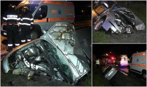 Accident groaznic la ieşirea din Dej! Trei tineri, între care doi adolescenţi de 16 ani, victime ale impactului devastator - IMAGINI ŞOCANTE