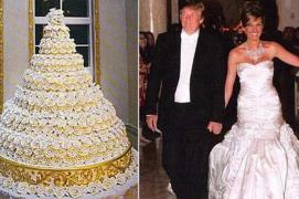 Mini-tort de la nunta cuplului Donald şi Melania Trump, scos la vânzare. Cât costă desertul