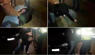 Poliţiştii din Suceava au prins un şofer care era atât de beat, încât a căzut din picioare în timp ce vorbea cu ei (VIDEO)
