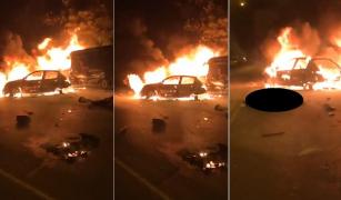 Accident grav în București: cinci mașini în flăcări, după un impact violent. O tânără a murit, alte 5 persoane au fost rănite