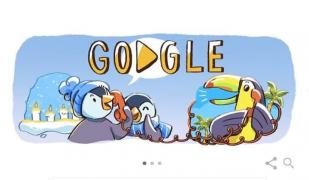 Google celebrează sărbătorile de iarnă din decembrie 2017 cu un Doodle inedit: December Global Festivities