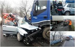 O întreagă familie, spulberată de TIR la Coşeviţa, în Hunedoara! Tatăl a murit, iar cei trei copilaşi şi mama lor sunt în stare critică (Video)