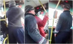 Imagini şocante în Brăila, în seara de Ajun! Şoferul unui autobuz aflat în mers este luat la pumni de un călător. Motivul este halucinant! (Video)