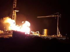 Sonda de gaze de la Moftinu Mare arde de 10 zile. Peste 70 de pompieri se luptă cu focul