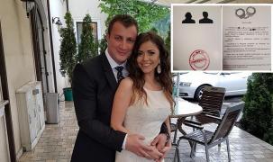 Invitaţii de nuntă inedite, cu cătuşe în loc de verighete, pentru căsătoria poliţistului Marian Godină