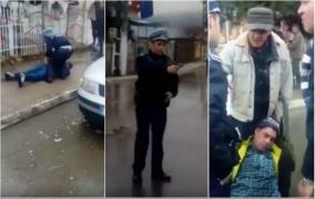 Bărbatul care l-a pălmuit şi înjurat pe poliţistul din Niculiţel a fost reţinut. Agentul a fost forţat să îndrepte pistolul spre mulţimea revoltată (Video)