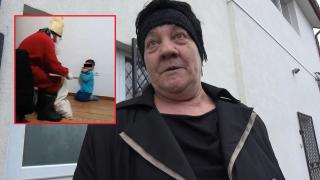 Bunica copilului lovit cu parul de bărbatul costumat în Moş Nicolae: "Aşa vine mosul, cu bâta, nu? Taică-su a vrut să ne facă rău şi a publicat filmarea" (Video)