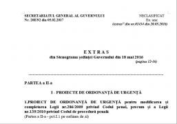 E X T R A S din Stenograma şedinţei Guvernului din 18 mai 2016