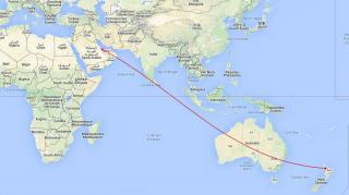 Record: Cel mai lung zbor comercial DOHA-AUCKLAND,14.535 kilometri