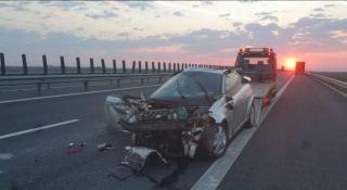 Polițist de frontieră din Arad, implicat într-un accident oribil, pe autostradă. Bărbatul era beat și avea și permisul suspendat