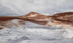 Imagini care îţi taie respiraţia: NINSOARE în deşertul Sahara, PRIMA în ultimii 40 de ani! (VIDEO)