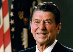 Statuie a preşedintelui american Ronald Reagan, în centrul Bucureştiului