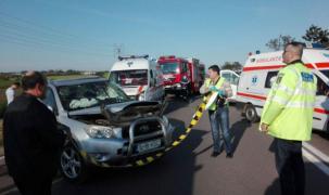 ACCIDENT cu opt RĂNIŢI la Constanţa. Victimele au fost transportate de urgenţă la spital. IMAGINI VIDEO de la locul accidentului