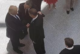 Imagini de la prima întâlnire între Preşedintele Klaus Iohannis şi Donald Trump