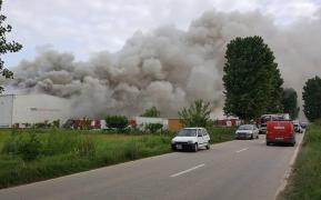 Incendiu de proporţii lângă Bucureşti! O hală din Ilfov stă să se prăbuşească, după ce a fost cuprinsă de flăcări uriaşe