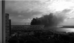 INCENDIU violent pe unul dintre stadioanele din Rusia care ar trebui să găzduiască meciuri la Cupa Mondială din 2018 (VIDEO)