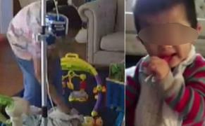 CRUZIME ANIMALICĂ! Un băieţel de 2 anişori, cu handicap grav, este BĂTUT CU BESTIALITATE de bonă! Micuţul este ORB, nu poate vorbi şi este hrănit printr-un tub. ATENŢIE, IMAGINI ŞOCANTE