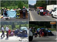 IMAGINI DRAMATICE! Medicii au încercat SĂ SALVEZE UN FĂT, după accidentul cumplit de la Azuga, în urma căruia o gravidă în 6 luni A MURIT