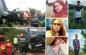 MESAJE SFÂŞIETOARE pentru Darius, Lavinia, Daria, Cosmina şi Rafael, tinerii MORŢI în cumplitul accident de tren de la Bistriţa: "Multe lacrimi pentru voi, suflete frumoase..."