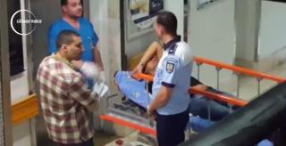 VIDEO Cristian Boureanu a fost dus pe targă la spital! I s-a făcut rău, după ce a lovit un poliţist şi a ajuns la secţie încătuşat