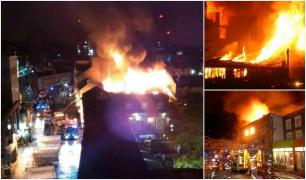 INCENDIU DE PROPORŢII în Londra: Piaţa Camden, mistuită de flăcări uriaşe! Intervin zeci de pompieri (IMAGINI DRAMATICE)