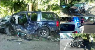 O întreagă familie, SPULBERATĂ într-un CUMPLIT ACCIDENT, în Bacău! Un bărbat a MURIT, după un IMPACT VIOLENT între două maşini
