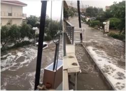 PRĂPĂD în cele mai căutate staţiuni de vacanţă din Grecia! ROMÂNII au fost surprinşi de furtunile SĂLBATICE care au măturat coasta elenă VIDEO