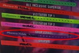 Turiştii ISRAELIENI, INDIGNAŢI în vacanţa în România! Au primit BRĂŢĂRI colorate, într-un hotel din Mamaia, pentru a fi uşor de recunoscut