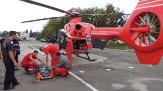 Accident GROAZNIC și inexplicabil la Bistrița. Multiple FRACTURI DESCHISE, stare foarte gravă, intervenție a elicopterului SMURD!