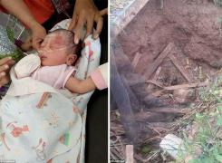 Un nou-născut a fost SALVAT după ce a fost ABANDONAT şi ÎNGROPAT de VIU într-o HAZNA - VDEO