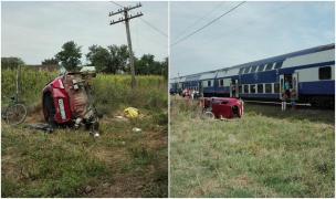 ACCIDENT FEROVIAR la Tuzla! Un bărbat a murit după ce maşina în care se afla a fost SPULBERATĂ de tren