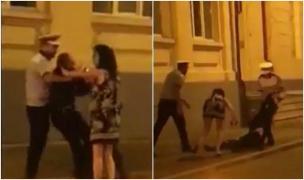 IMAGINI ŞOCANTE: Medic de la Maternitatea "Giuleşti", BRUSCAT şi TÂRÂT de poliţişti pe străzile Capitalei (VIDEO)