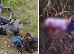 Un tânăr se zbate între viaţă şi moarte în urma unui accident! Maşina s-a DEZINTEGRAT în urma impactului violent - FOTO