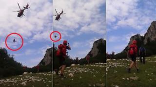Turist MORT în masivul Piatra Craiului. I s-a făcut rău și s-a prăbușit într-o râpă, a intervenit elicopterul SMURD (VIDEO)
