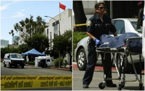 ATAC ARMAT la consulatul Chinei din Los Angeles!